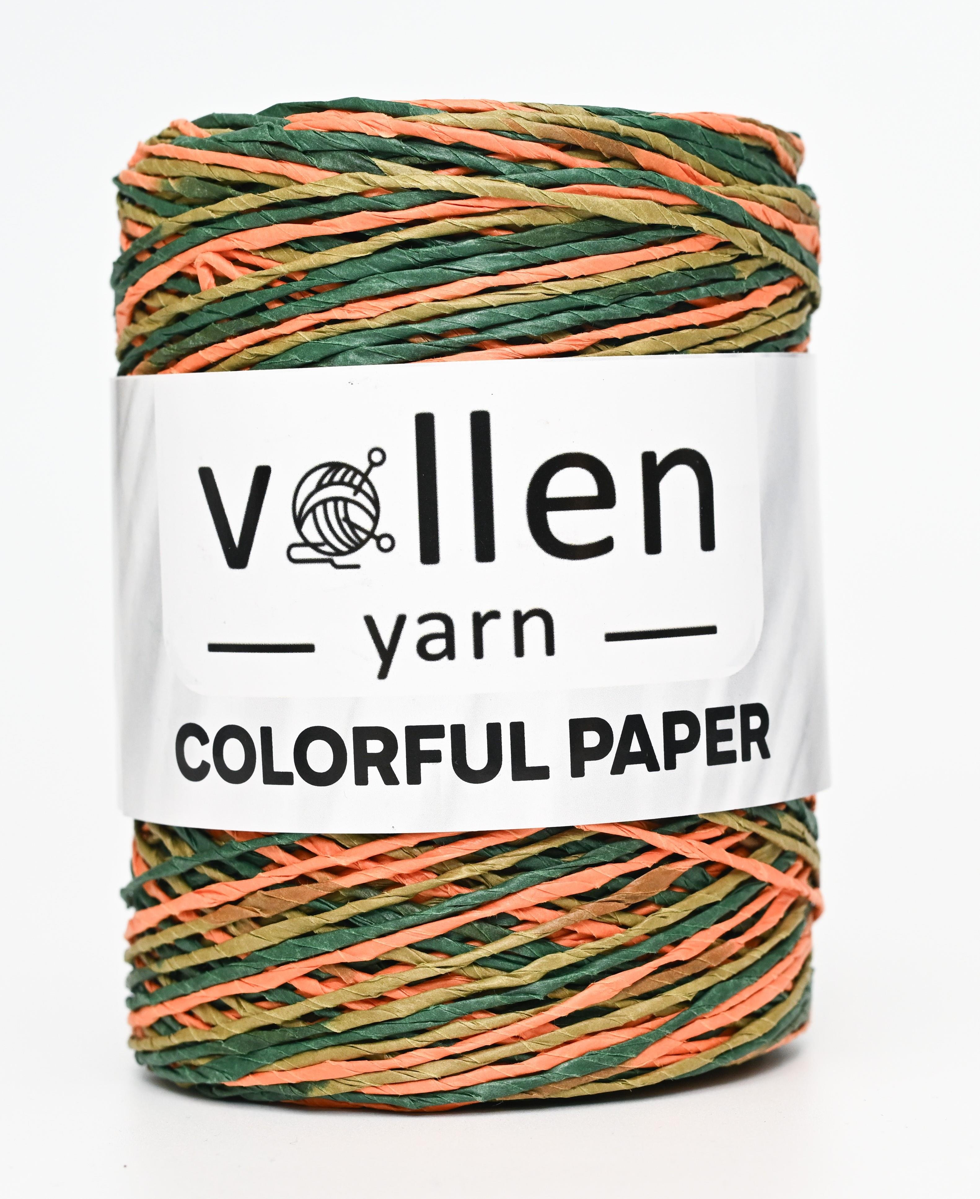 Vollen Yarn Premium Çok Renkli Doğal Kağıt İp,200Gr/200Mt,2804