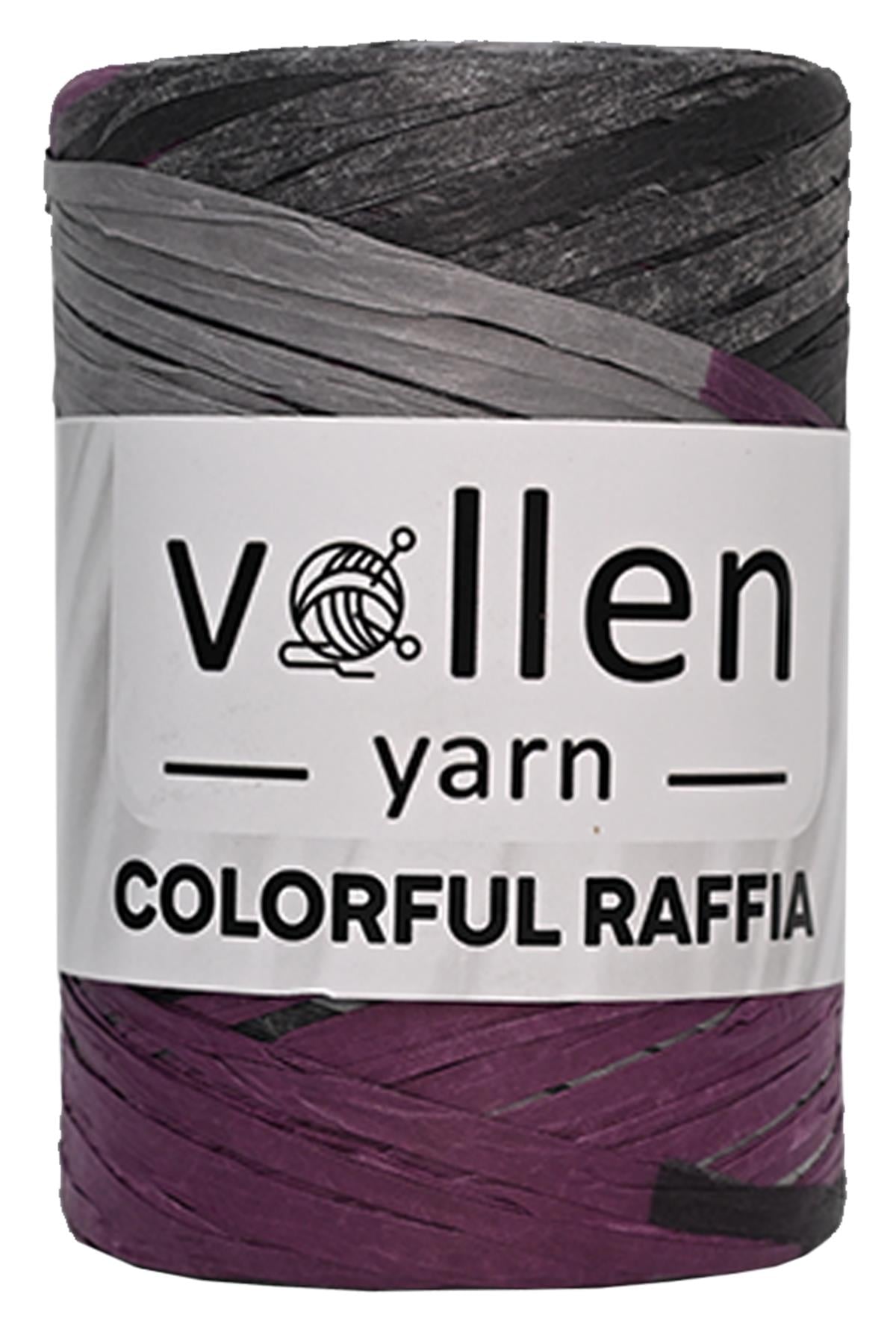 Vollen Yarn Premium Doğal Çok Renkli Rafya İpi 200Gr/300Mt, 2512