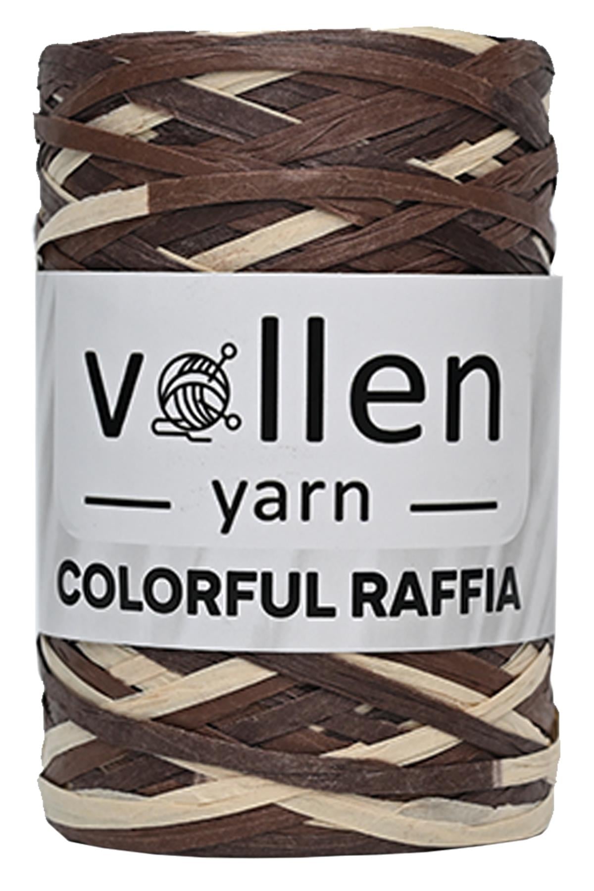 Vollen Yarn Premium Doğal Çok Renkli Rafya İpi 200Gr/300Mt, 2510