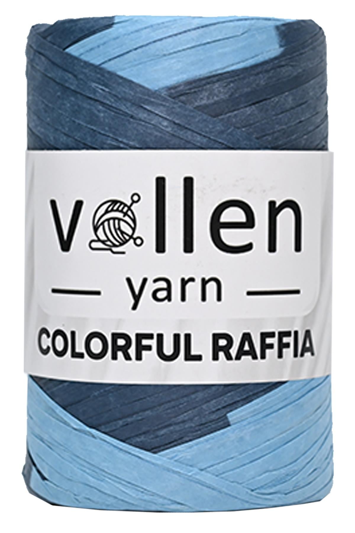 Vollen Yarn Premium Doğal Çok Renkli Rafya İpi 200Gr/300Mt, 2501