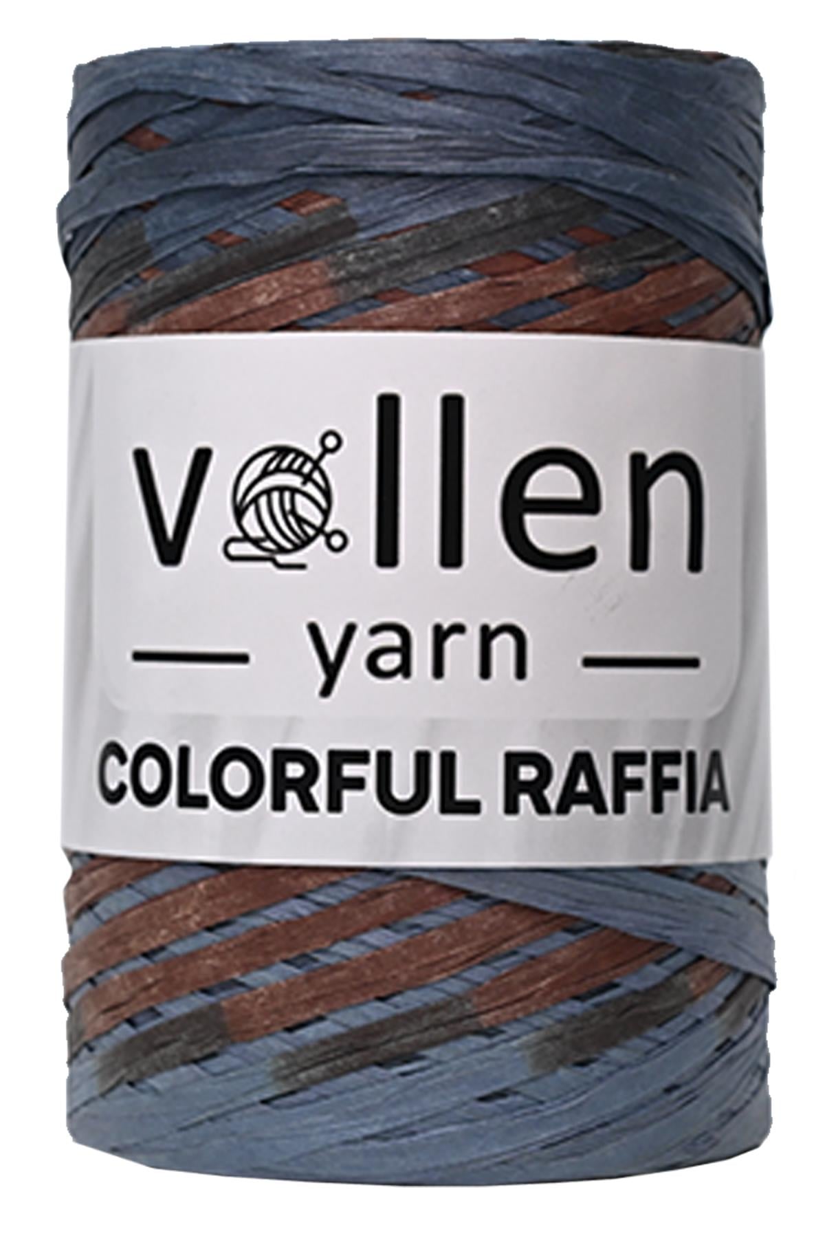 Vollen Yarn Premium Doğal Çok Renkli Rafya İpi 200Gr/300Mt, 2507