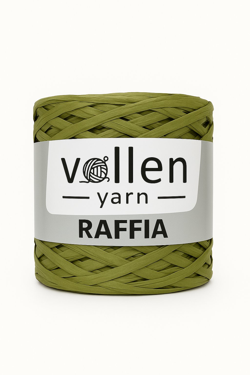 Vollen Yarn Premium Doğal Rafya İpi 200 Gram, Yağ Yeşili