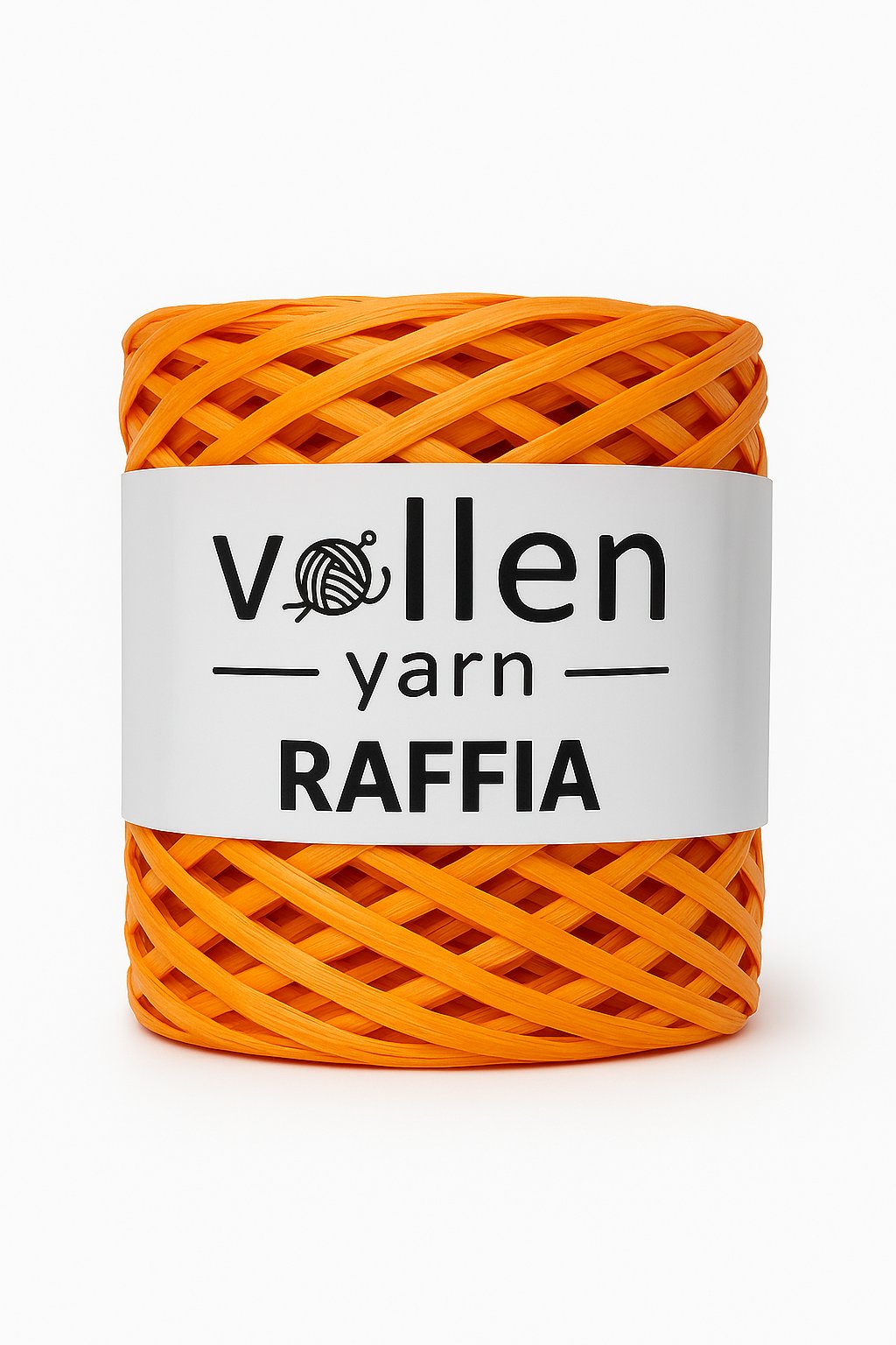 Vollen Yarn Premium Doğal Rafya İpi 200 Gram, Turuncu