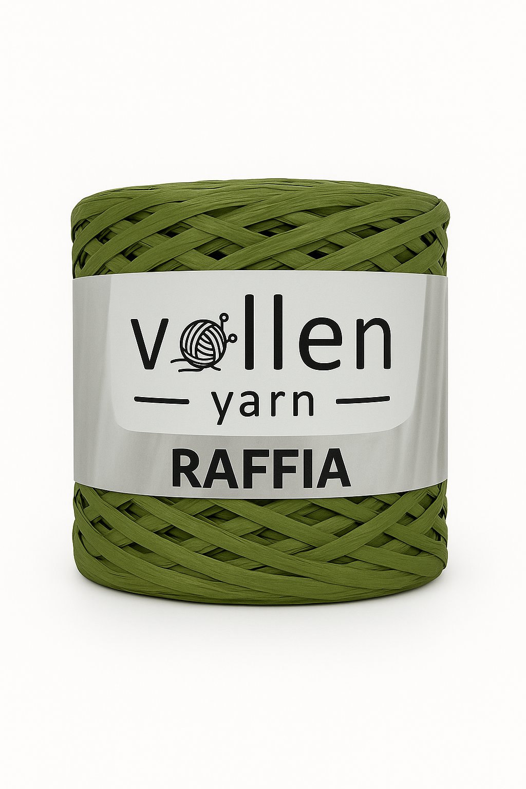 Vollen Yarn Premium Doğal Rafya İpi 200 Gram, Koyu Yeşil