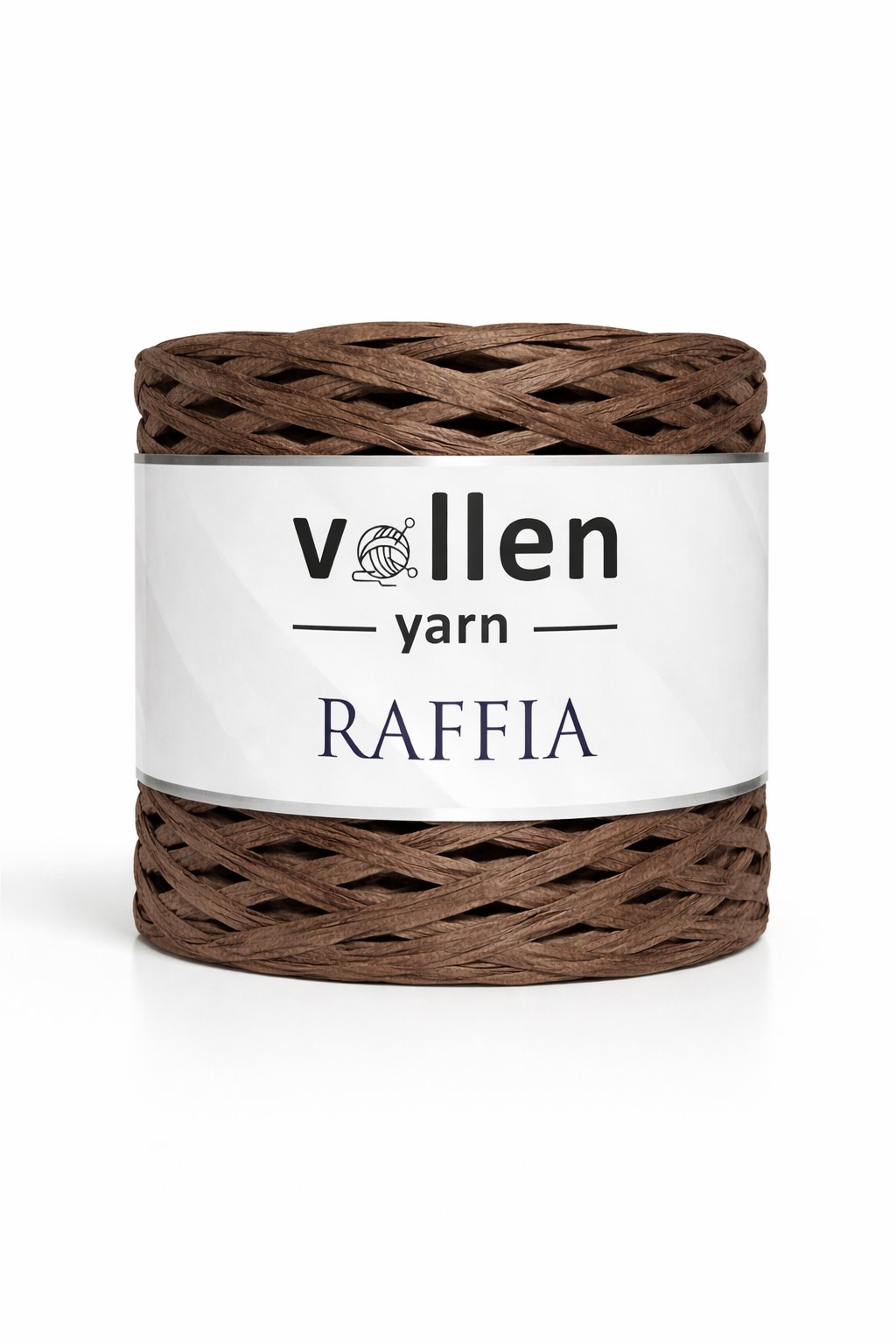 Vollen Yarn Premium Doğal Rafya İpi 200 Gram, Acı kahve
