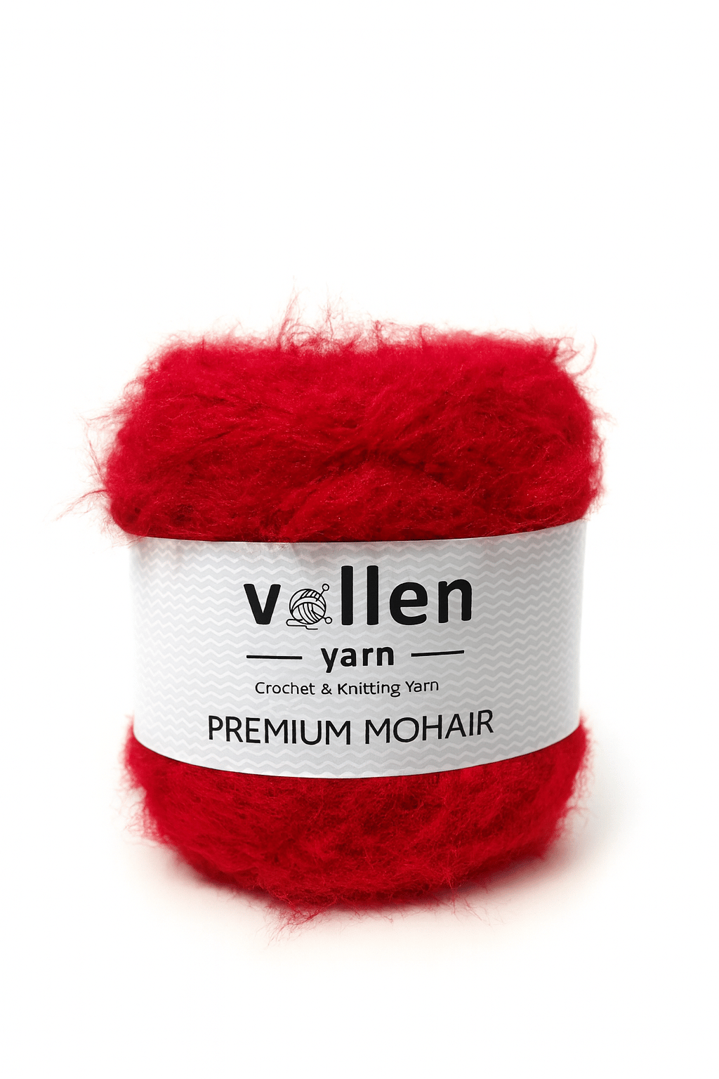 Vollen Yarn Premium Mohair 100 gr 250 m %25 Yün %75 Akrilik – Yumuşak, Hafif ve Dolgun Örgü İpi, KIRMIZI