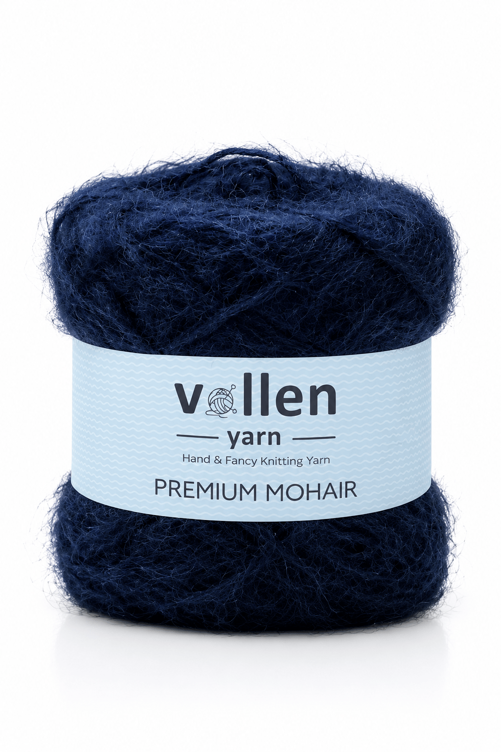 Vollen Yarn Premium Mohair 100 gr 250 m %25 Yün %75 Akrilik – Yumuşak, Hafif ve Dolgun Örgü İpi, SAKS MAVİ