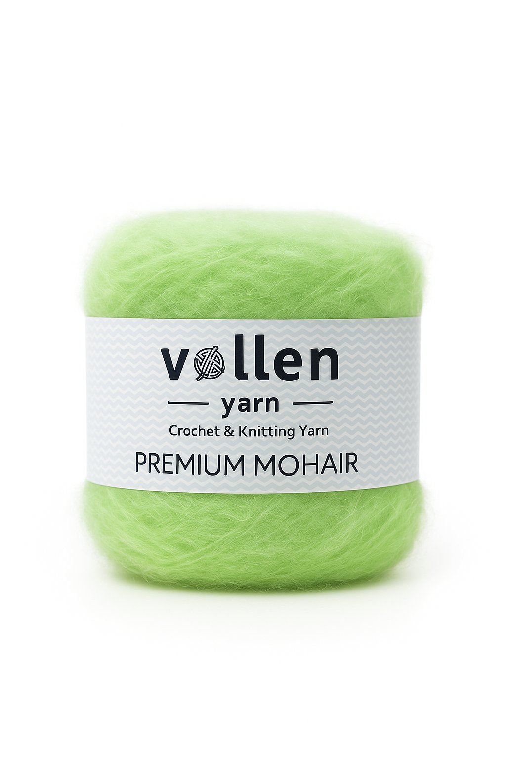 Vollen Yarn Premium Mohair 100 gr 250 m %25 Yün %75 Akrilik – Yumuşak, Hafif ve Dolgun Örgü İpi, FISTIK YEŞİLİ