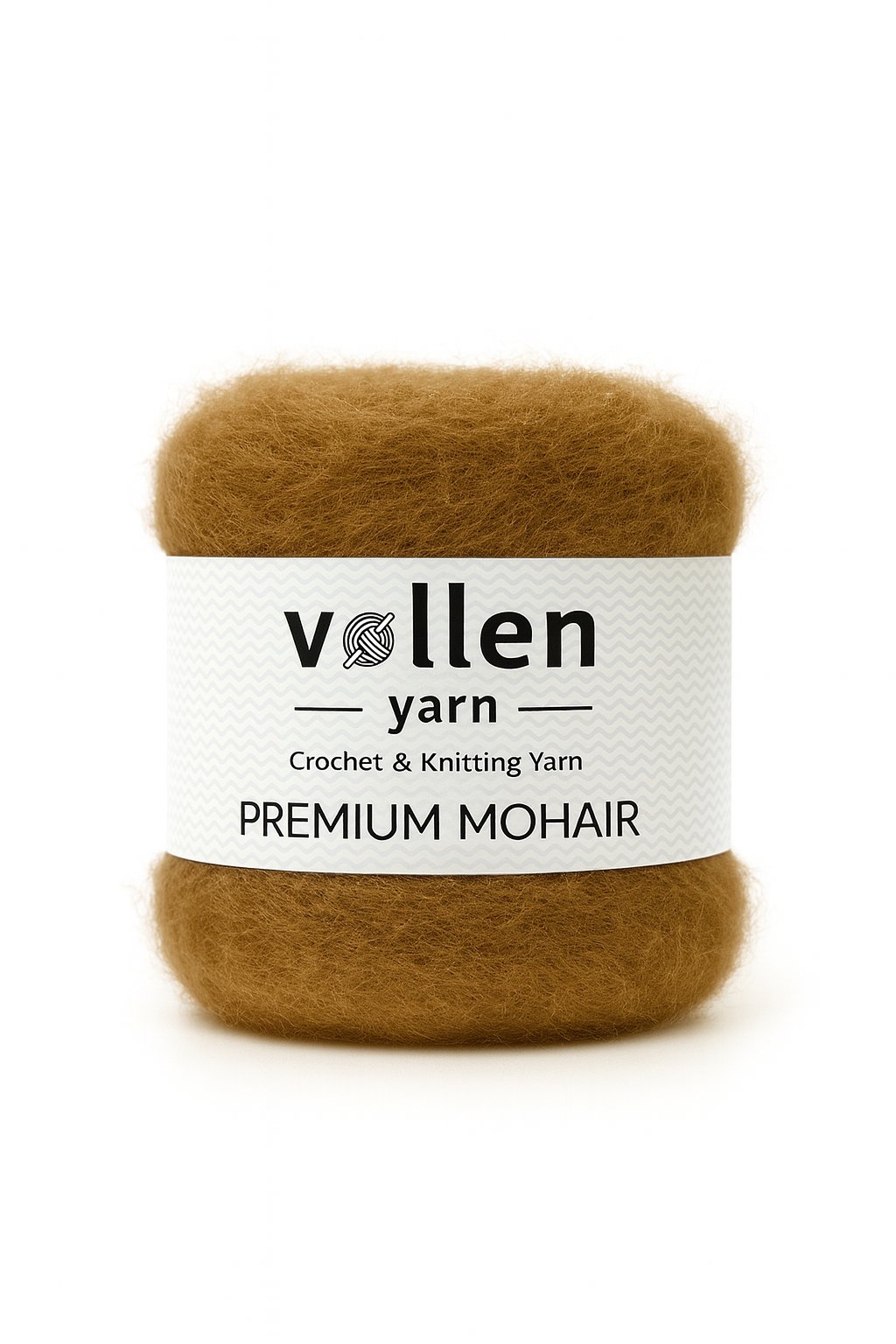 Vollen Yarn Premium Mohair 100 gr 250 m %25 Yün %75 Akrilik – Yumuşak, Hafif ve Dolgun Örgü İpi, CAMEL
