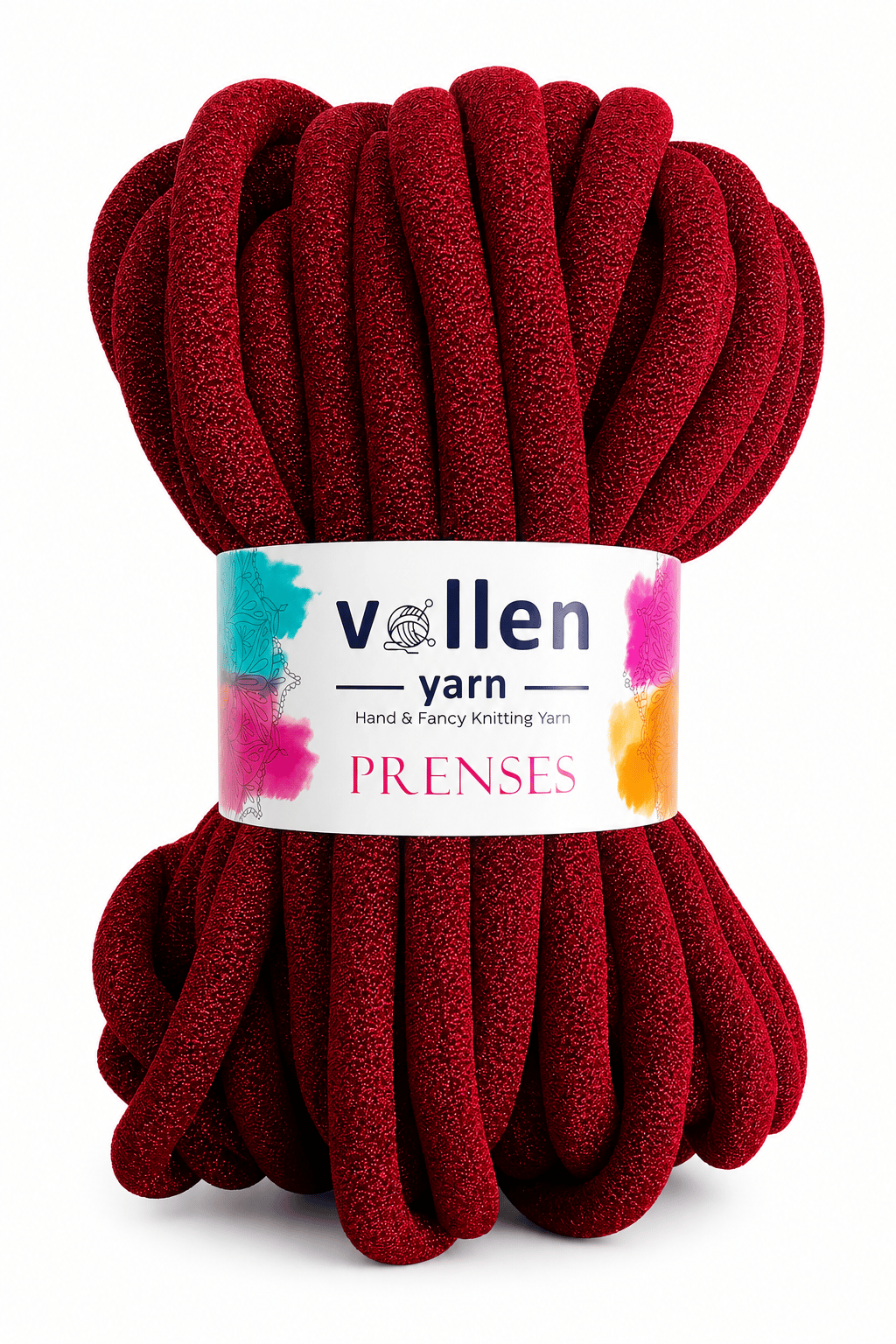 Vollen Yarn Prenses Chunky Simli Polyester El Örgü İpi 500 gr 14 m Parmak Örgü Çanta Battaniye İpi, 5103