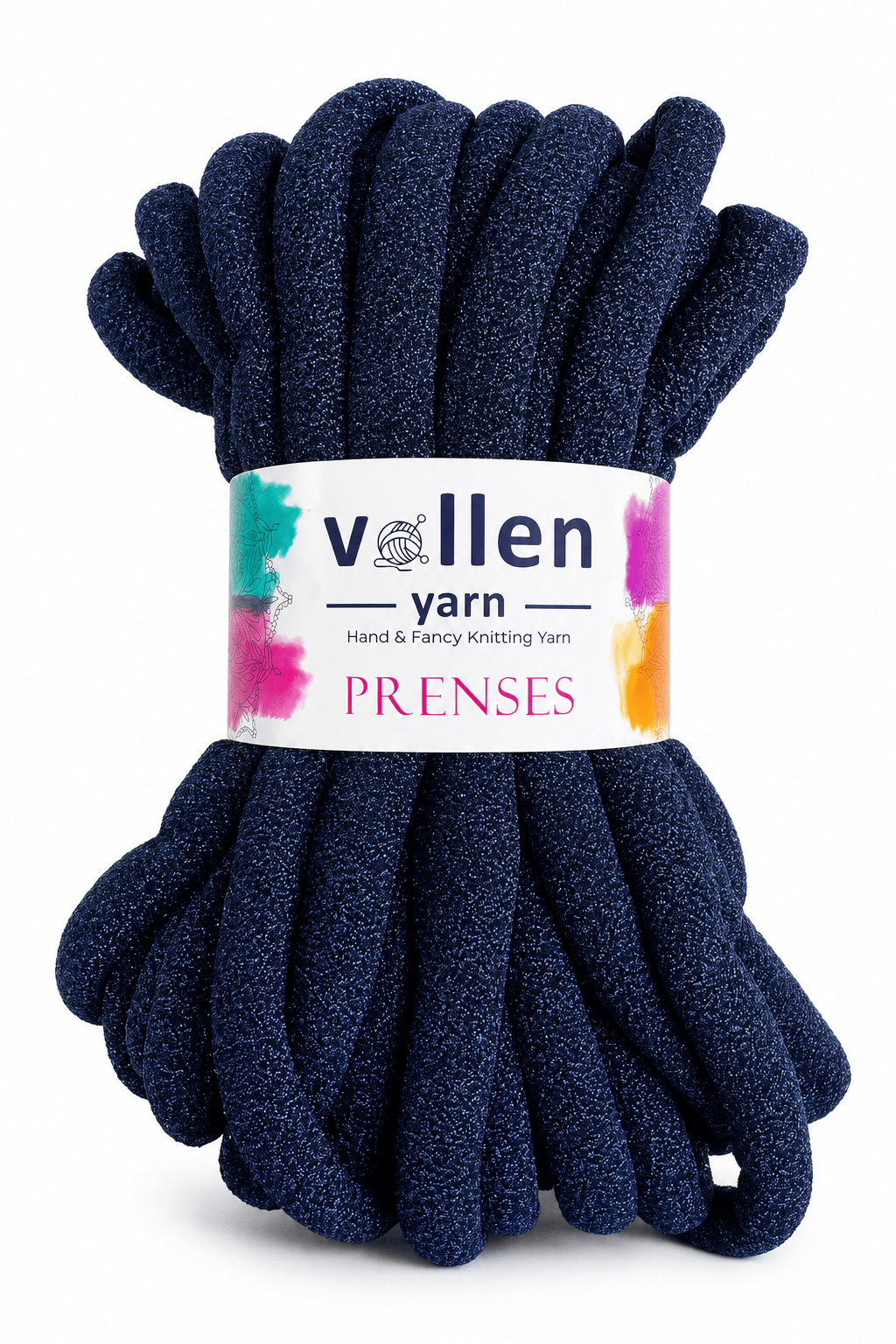 Vollen Yarn Prenses Chunky Simli Polyester El Örgü İpi 500 gr 14 m Parmak Örgü Çanta Battaniye İpi, 5109