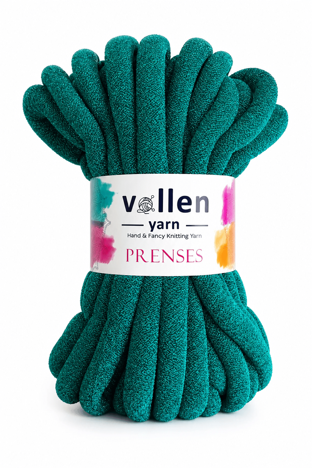 Vollen Yarn Prenses Chunky Simli Polyester El Örgü İpi 500 gr 14 m Parmak Örgü Çanta Battaniye İpi, 5101