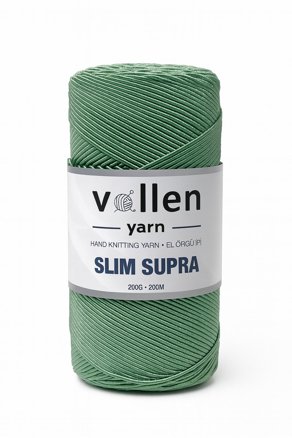 Vollen Yarn Slim Supra İpi,Mumlu İp,Pase İp,Makrome İp,200Gr/200Mt, ORMAN YEŞİLİ