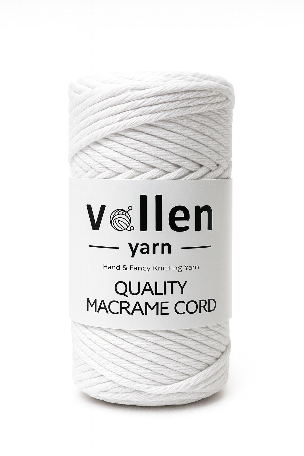 Vollen Yarn Taranan Makrome Ipi 3mm Taranabilir Pamuk Makrome Ipi Makrame Ipi ,BEYAZ