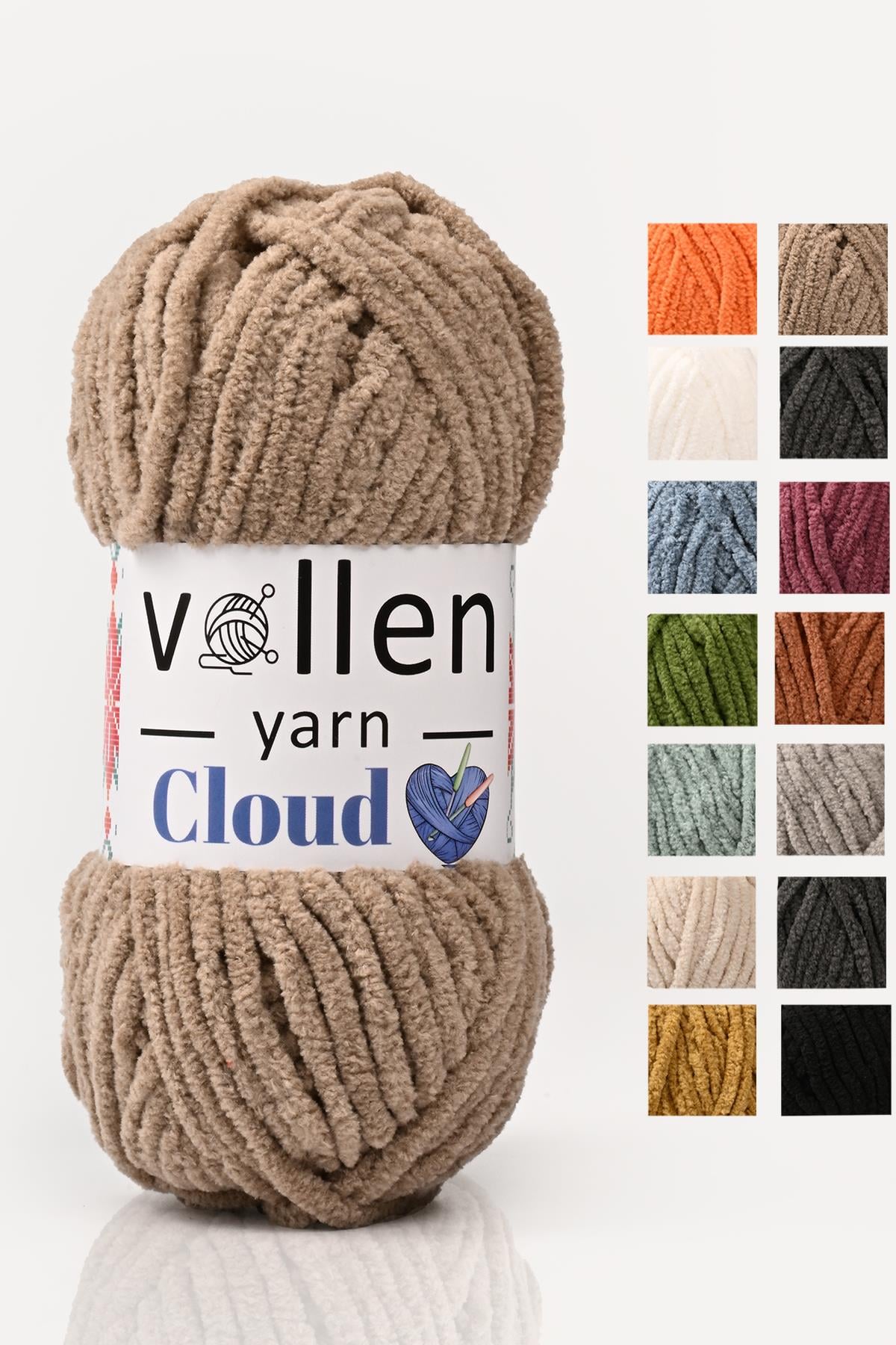 VollenYarn Cloud,kadife battaniye ipi,el örgü ipi,Tığ işi Hırka ipi,Amıgurumi oyuncak ipi,CAMEL