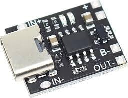 Usb Type-C Korumalı 1A Lityum İyon Şarj Modülü