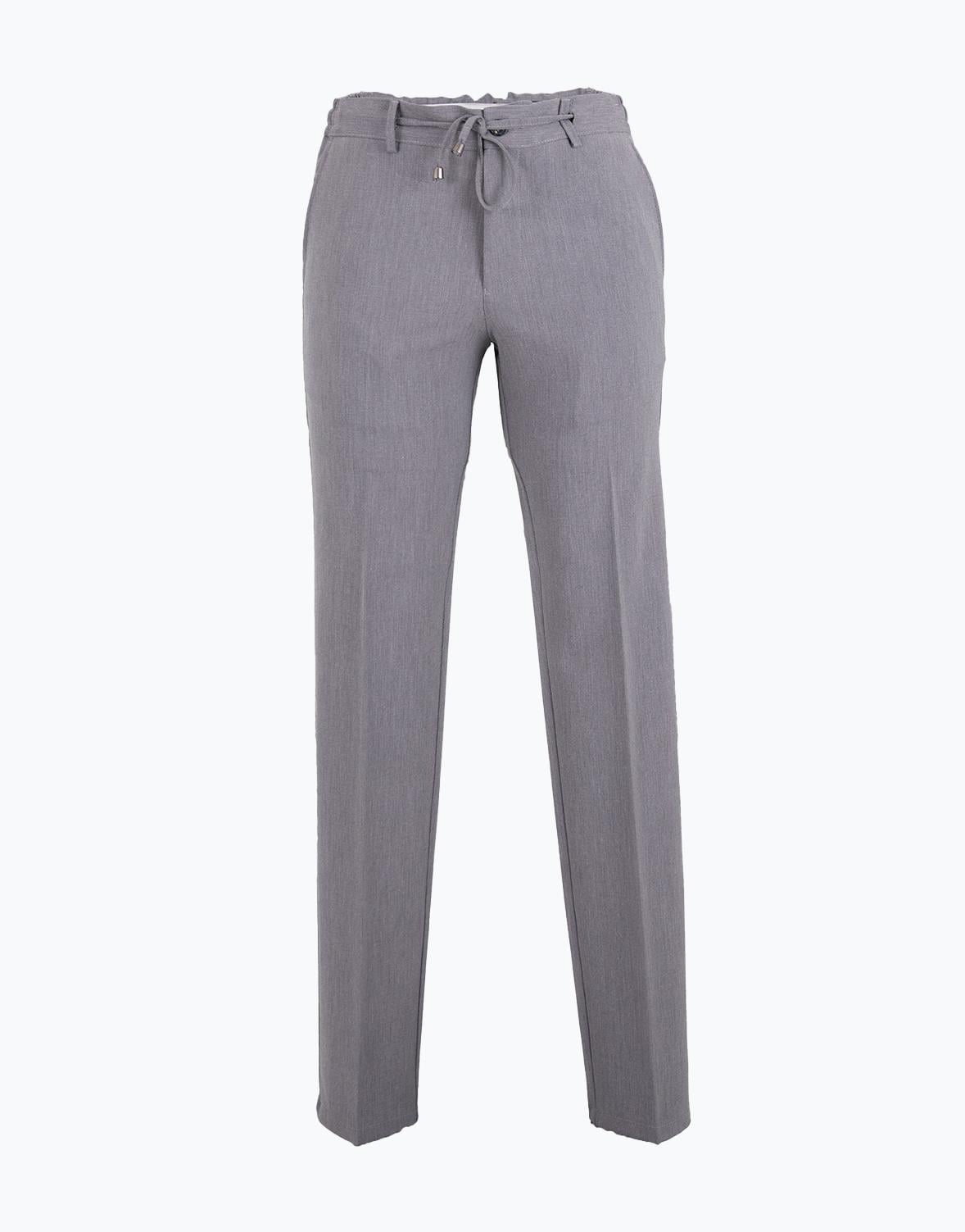 Erkek Jogger Pantolon Bağcıklı Modern Fit Dokulu Antrasit