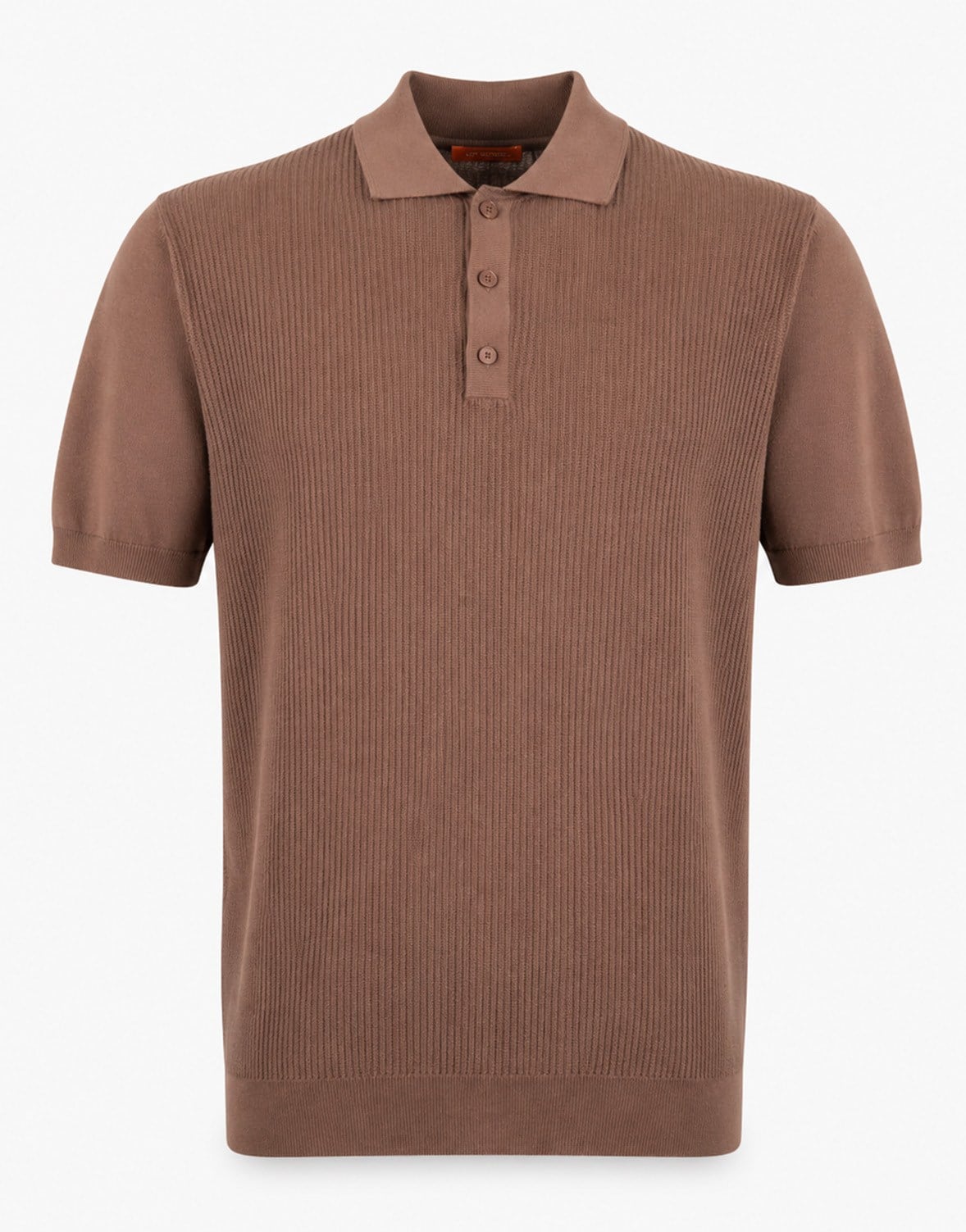 Erkek Örme Tshirt Kahverengi