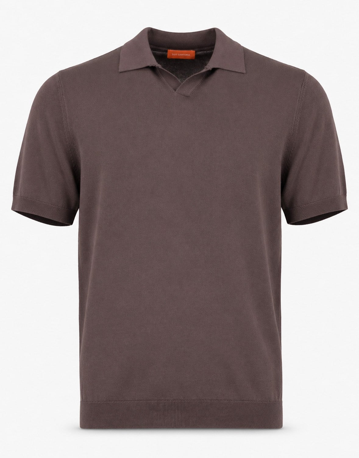Erkek Polo V Yaka Tshirt Acı Kahve