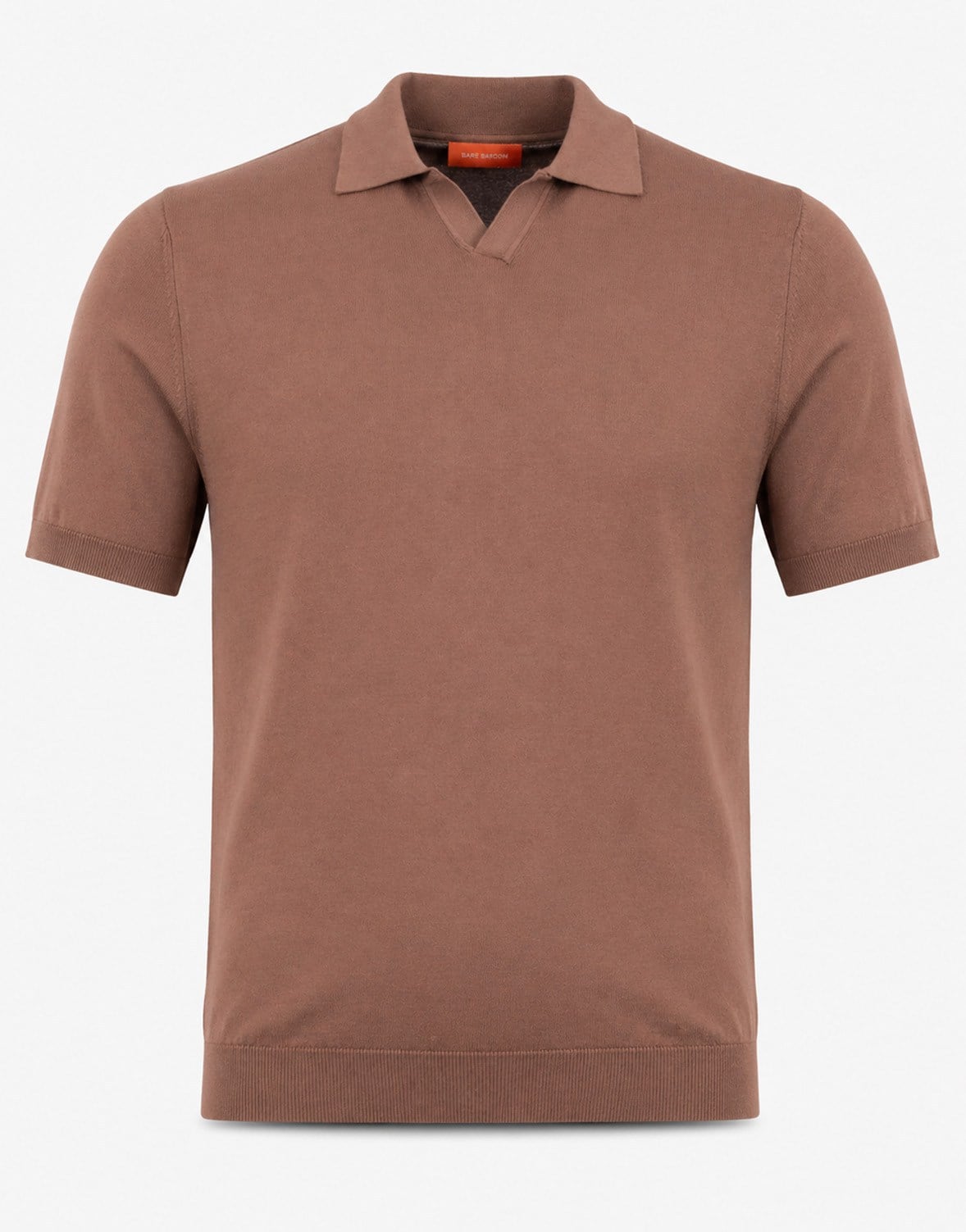 Erkek Polo V Yaka Tshirt Kahverengi