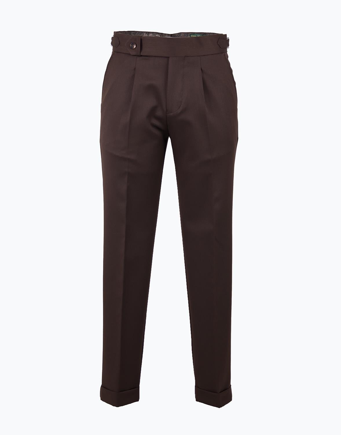 Erkek Tek Pile Pantolon Kahverengi