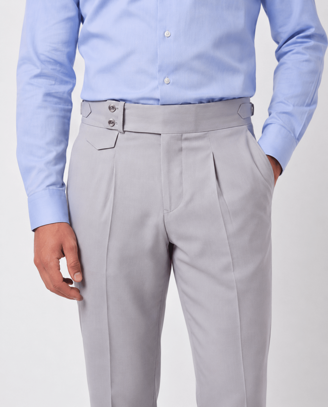 Taş Regular Fit Tek Pileli Tokalı Pantolon · 3