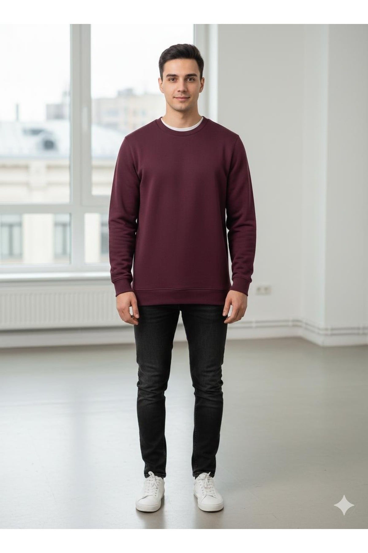 Tobi Tobi Oversıze Sweatshırt Bordo Bordo