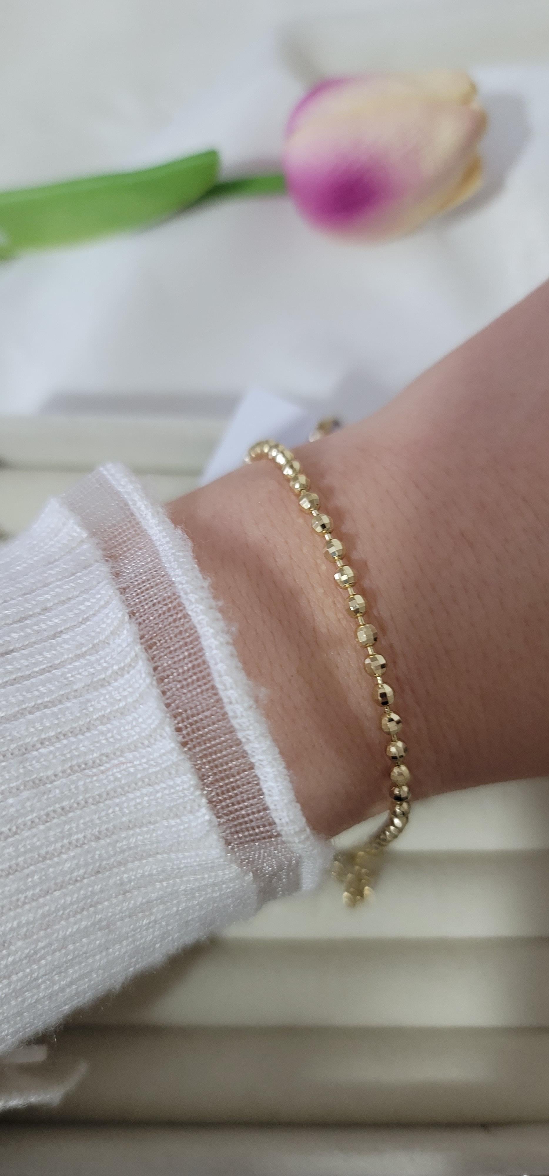 14k xuping ince dorika bileklik
