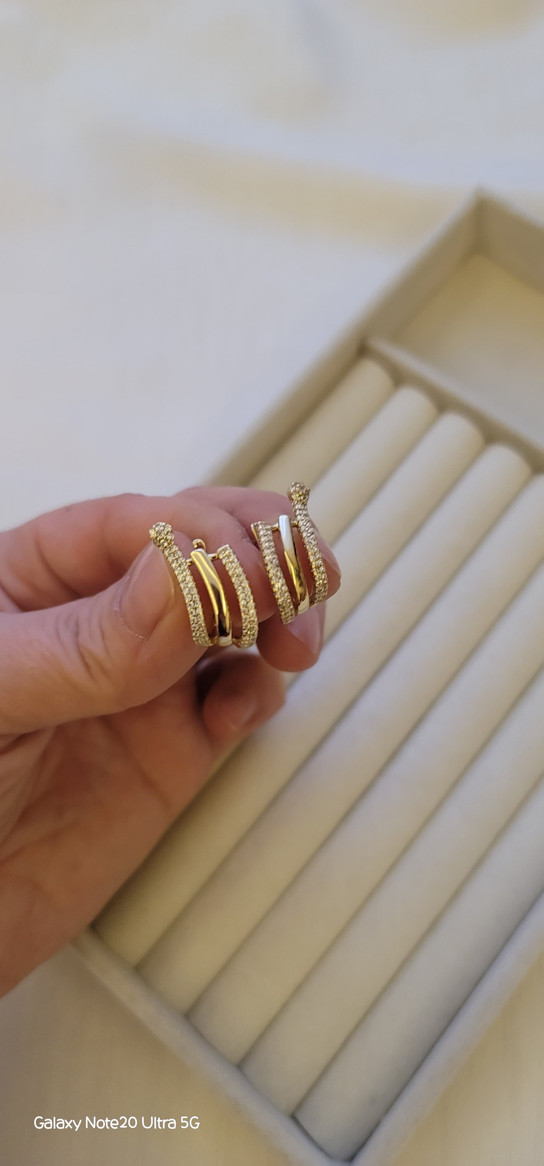 14k xuping taşlı küpe