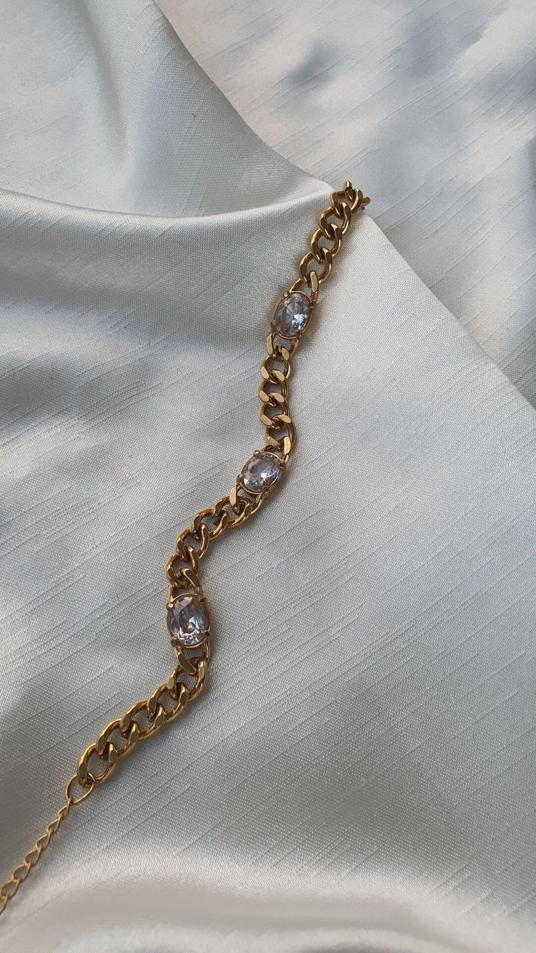Baget taşlı bileklik