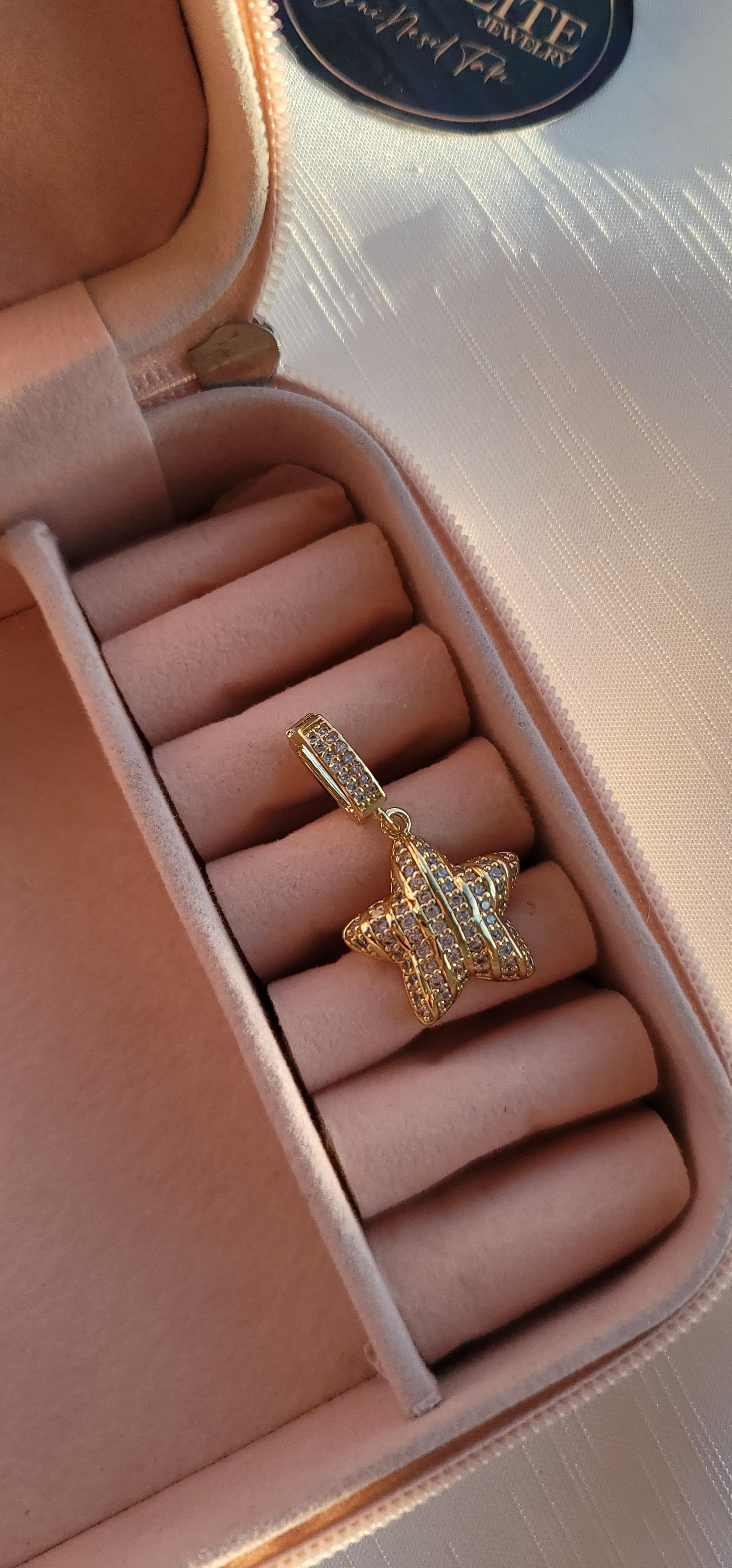 Gold zirkon taşlı yıldız charm