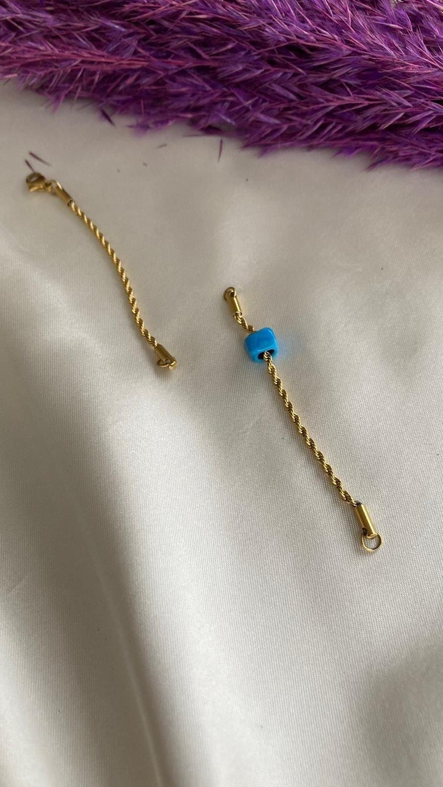 İnce burgu model çeyrek takmalık bileklik