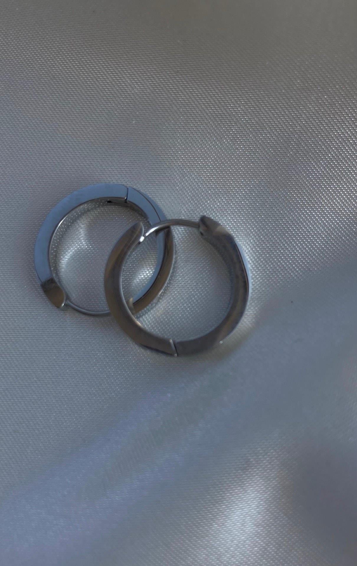silver halka küpe