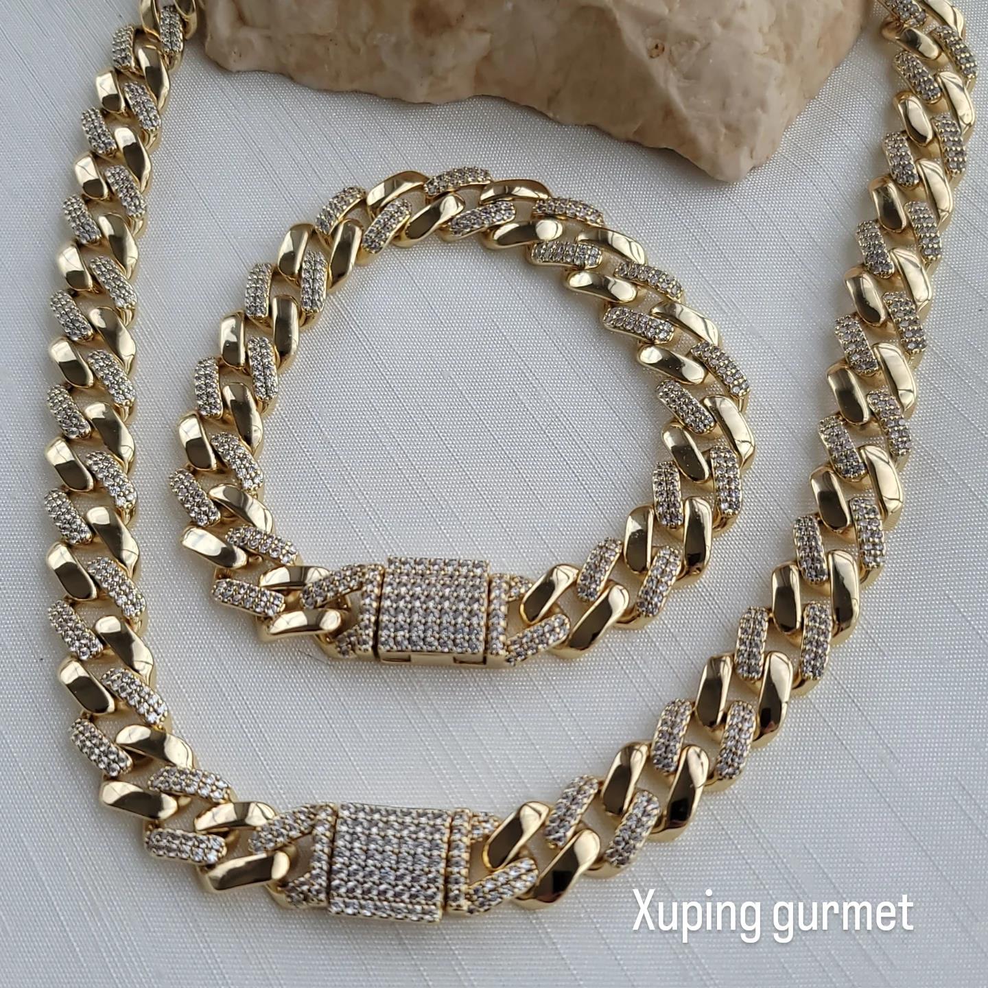 Xuping 14k taşlı gurmet set