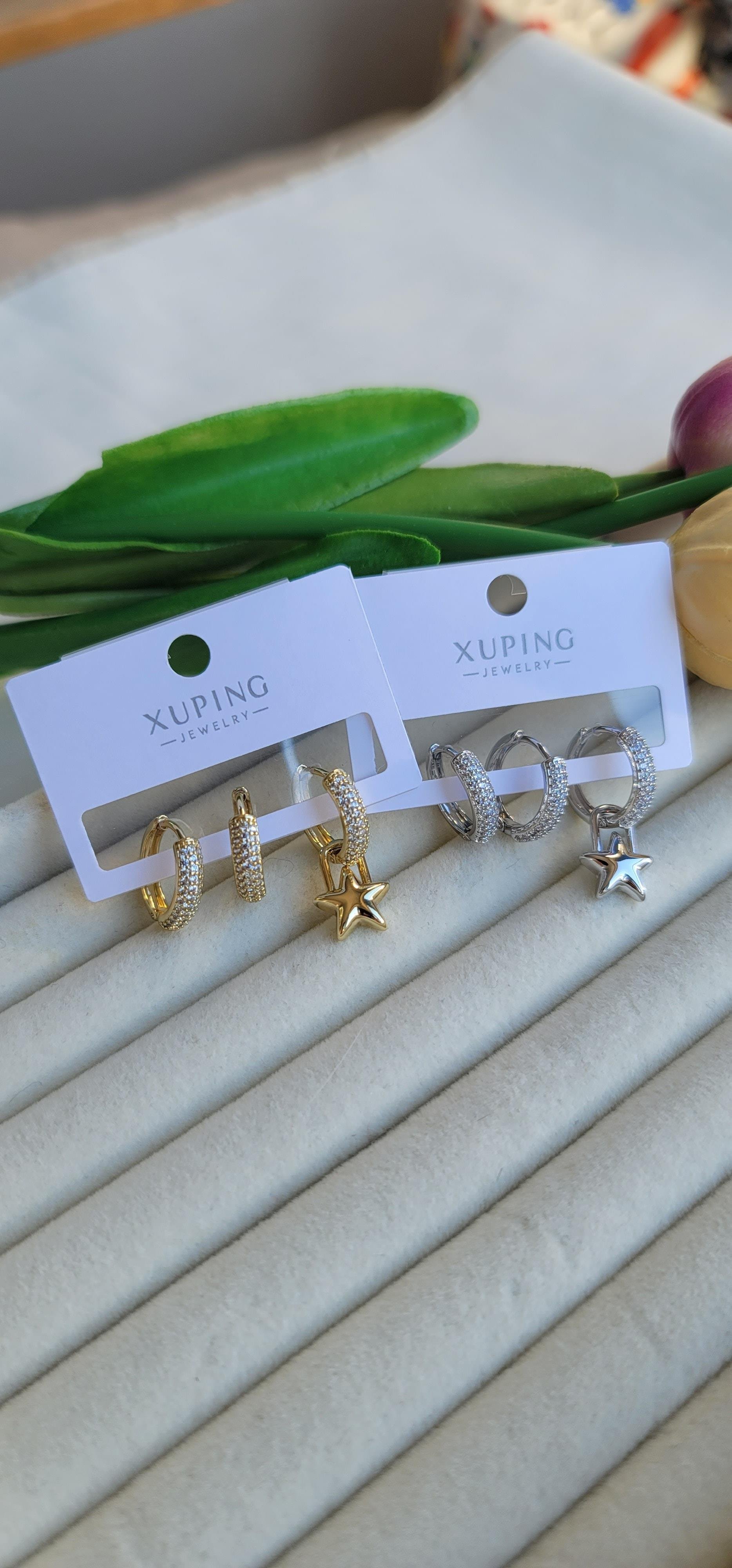 Xuping yıldızlı küpe seti