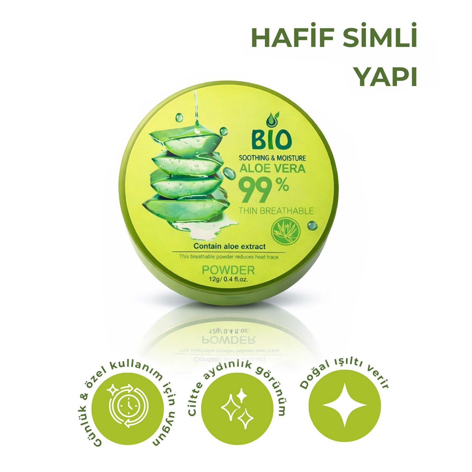 Bio AsiaBio Asia Aloe Vera Pudra – Yağ Kontrolü Sağlayan, Gözenek Gizleyen Hafif Matlaştırıcı