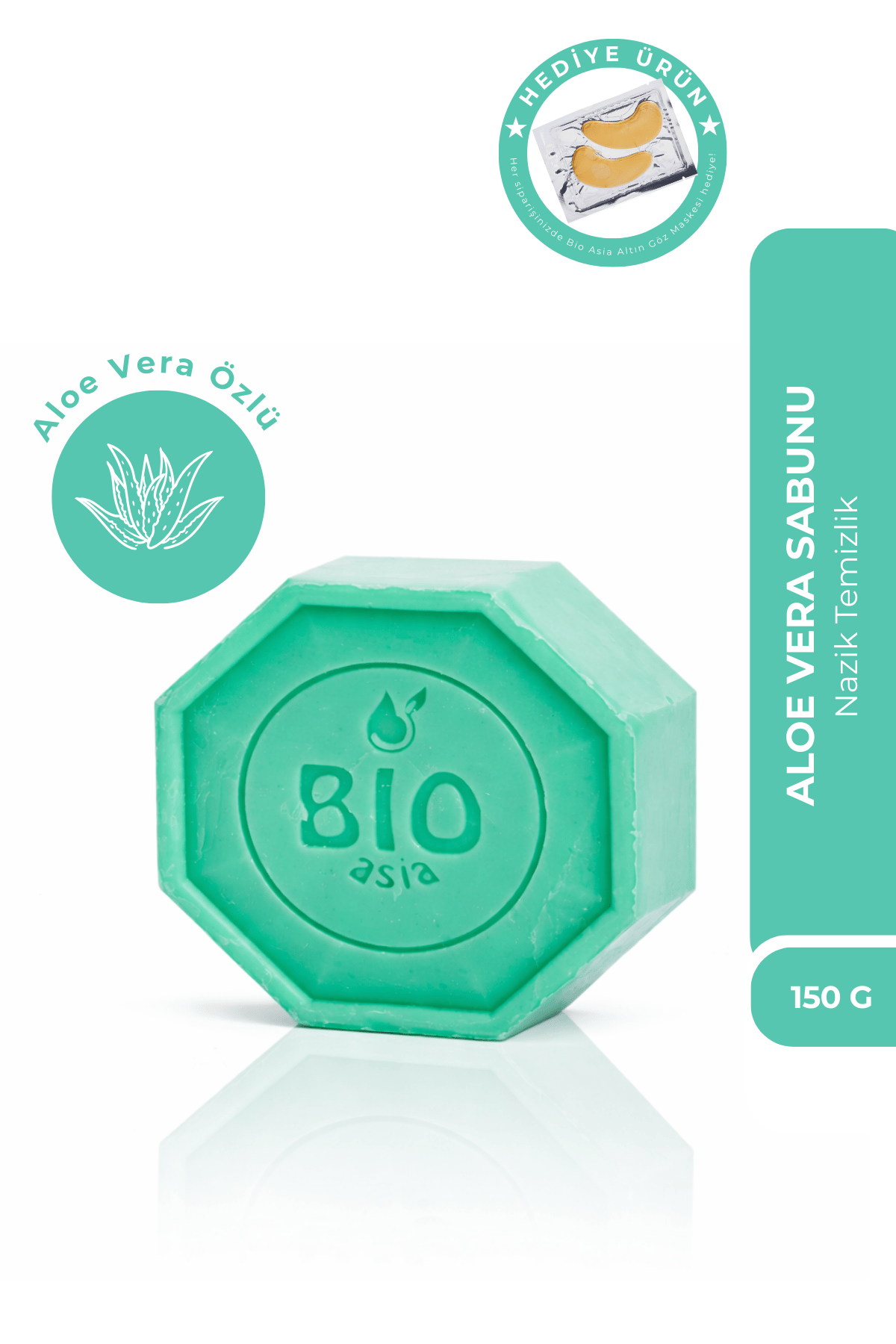 Bio AsiaBio Asia Aloe Vera Sabun – Nemlendirici, Yatıştırıcı ve Ferahlatıcı Doğal Bitkisel Sabun 150 gr