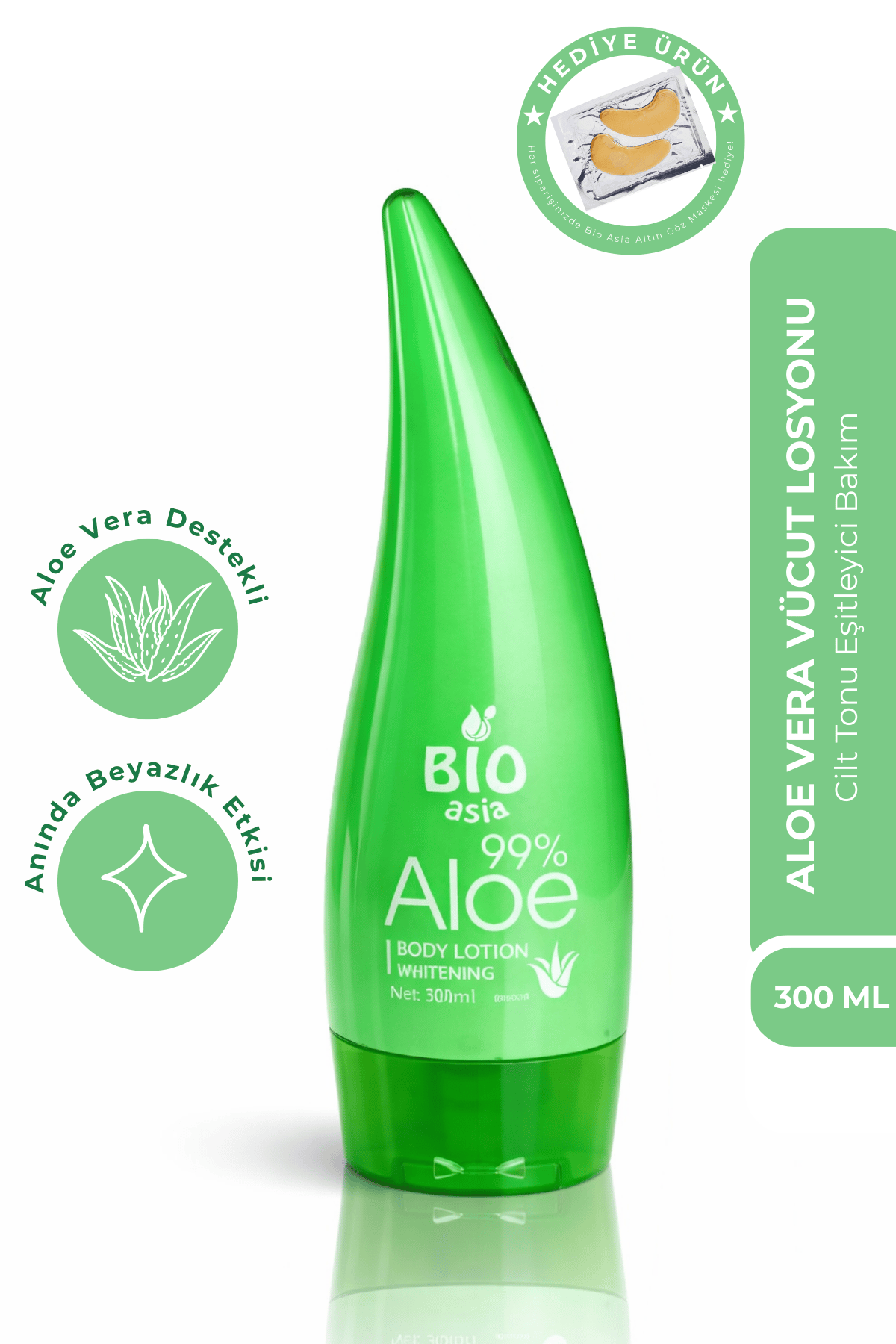 Bio AsiaBio Asia Aloe Vera Vücut Losyonu – Derin Nemlendiren, Ferahlatıcı & Yatıştırıcı Bakım 300 ml