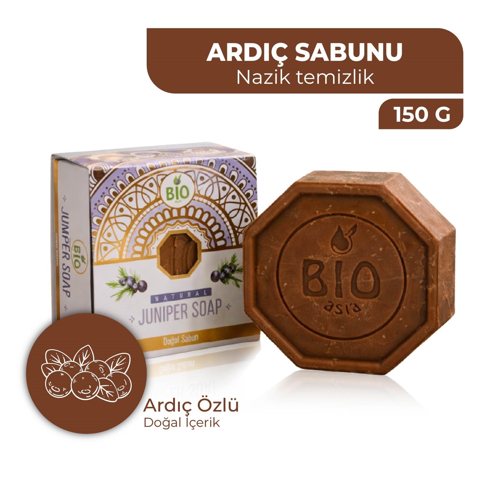 Bio AsiaBio Asia Ardıç Katran Sabunu – Akne Karşıtı, Arındırıcı & Sorunlu Ciltler için 150 gr