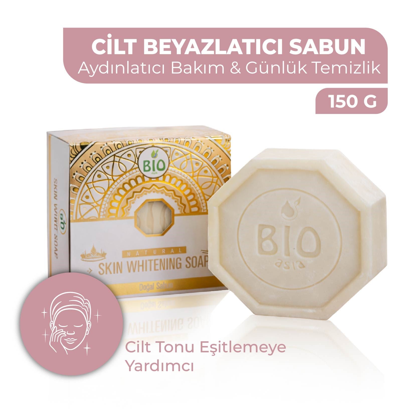 Bio AsiaBio Asia Beyazlatıcı Sabun – Cilt Tonu Eşitleyen & Leke Açıcı Etkili Aydınlatıcı Sabun 150 gr