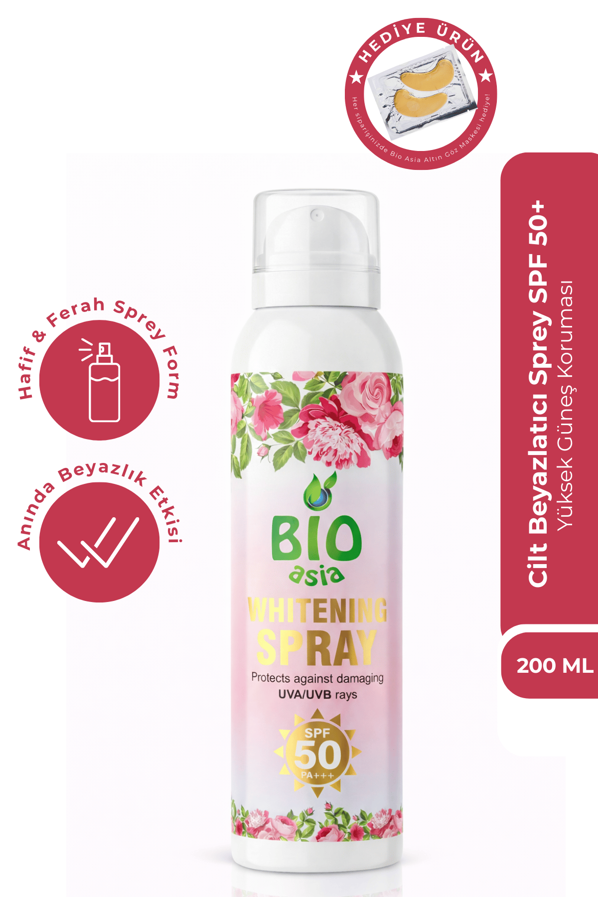 Bio AsiaBio Asia Beyazlatıcı Vücut Spreyi – Anında Beyazlık Veren & Cilt Tonu Eşitleyen Vücut Spreyi 200 ml