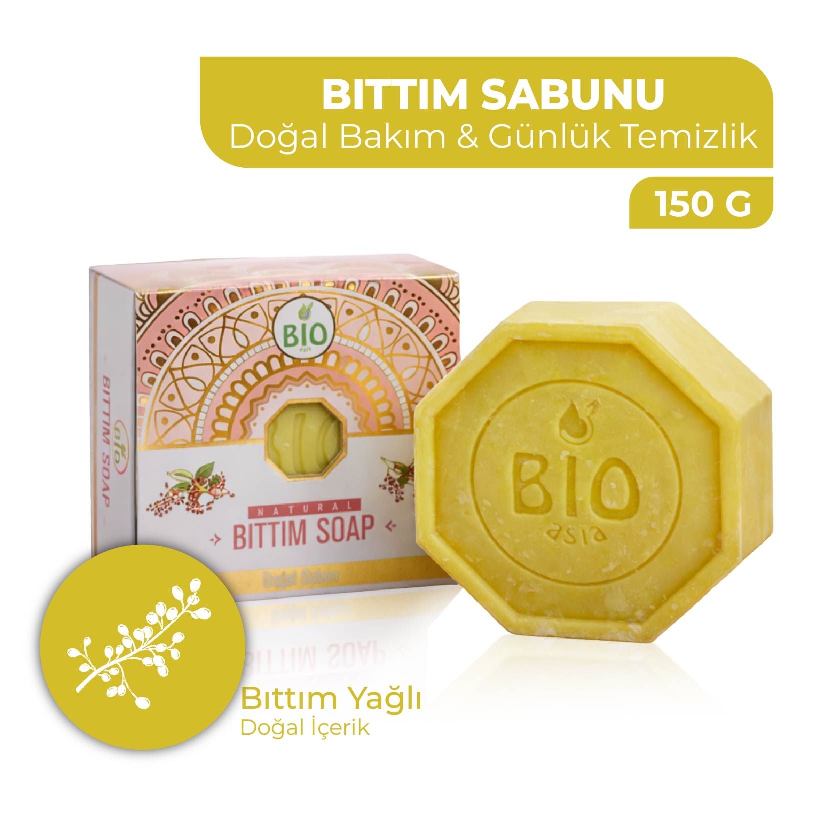 Bio AsiaBio Asia Bıttım Sabunu – Saç Derisini Güçlendiren & Arındırıcı Doğal Saç Sabunu 150 gr