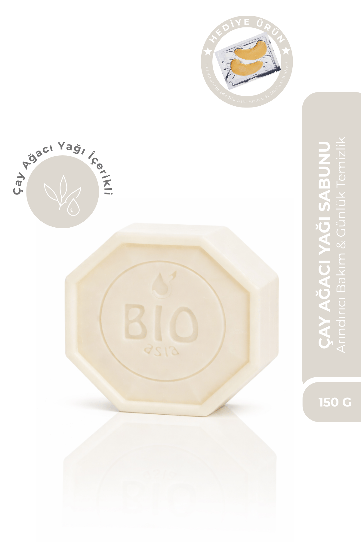 Bio AsiaBio Asia Çay Ağacı Sabunu – Akne Karşıtı, Gözenek Arındırıcı & Sebum Dengeleyici Sabun 150 gr