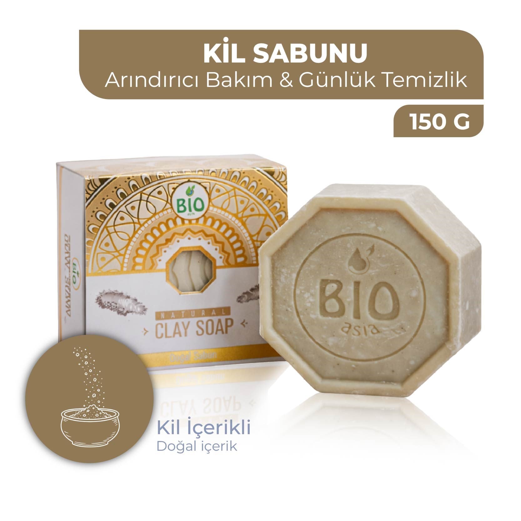 Bio AsiaBio Asia Kil Sabunu – Gözenek Sıkılaştırıcı & Arındırıcı Yağ Dengeleyici Sabun 150 gr