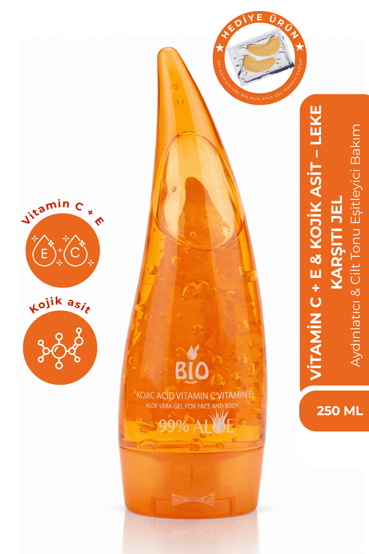 Bio AsiaBio Asia Leke Karşıtı Jel – Vitamin C+E & Kojic Acid Aydınlatıcı Cilt Tonu Eşitleyici 250 ml