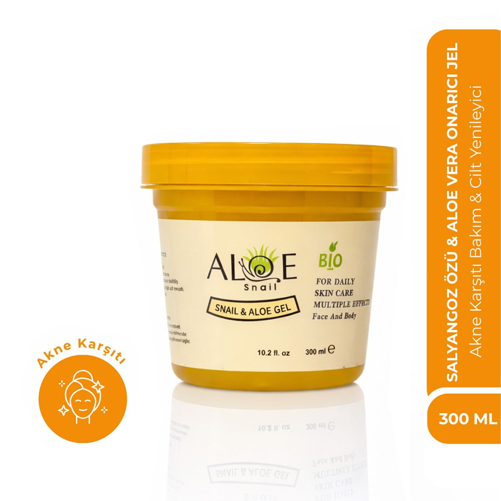 Bio AsiaBio Asia Salyangoz & Aloe Vera Jel – Akne Karşıtı, Cilt Yenileyici & Sıkılaştırıcı 300 ml