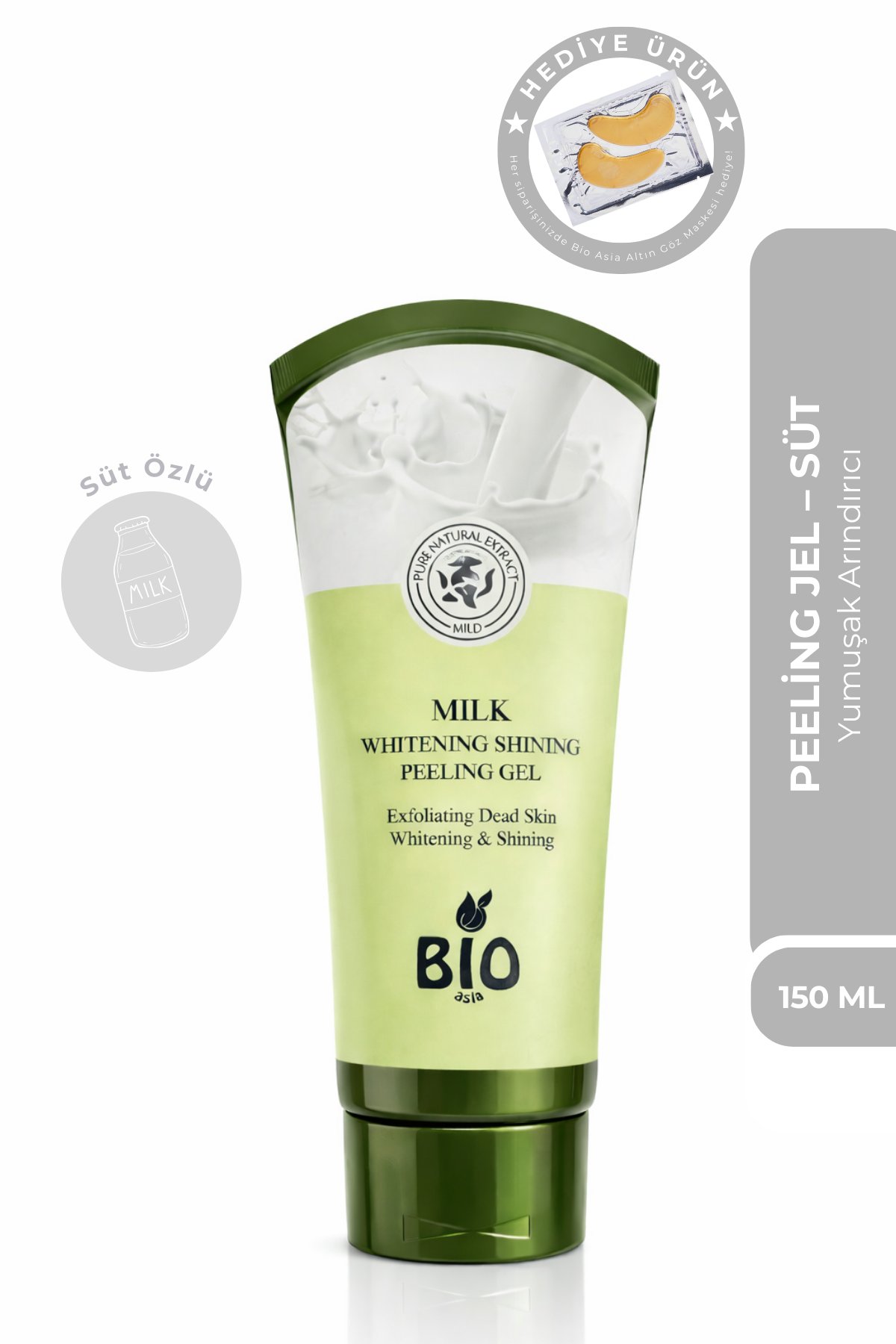 Bio AsiaBio Asia Süt Peeling Jel – Cildi Yumuşatan, Ölü Derileri Nazikçe Arındıran Süt Özlü Formül 150 ml