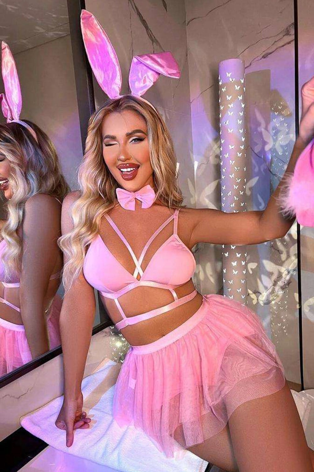 Tütülü Pembe Fantazi Kostüm