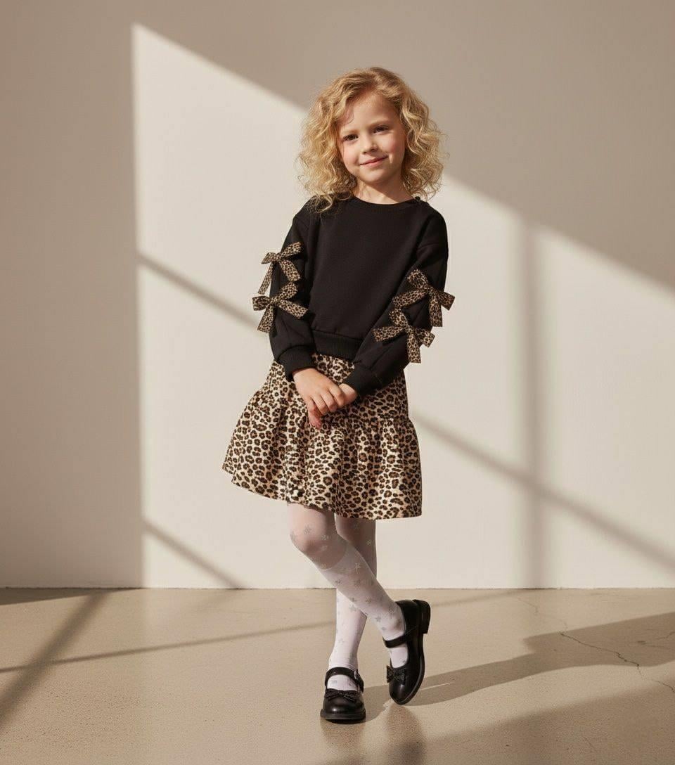 LEOPER DESENLİ ETEKLİ TAKIM