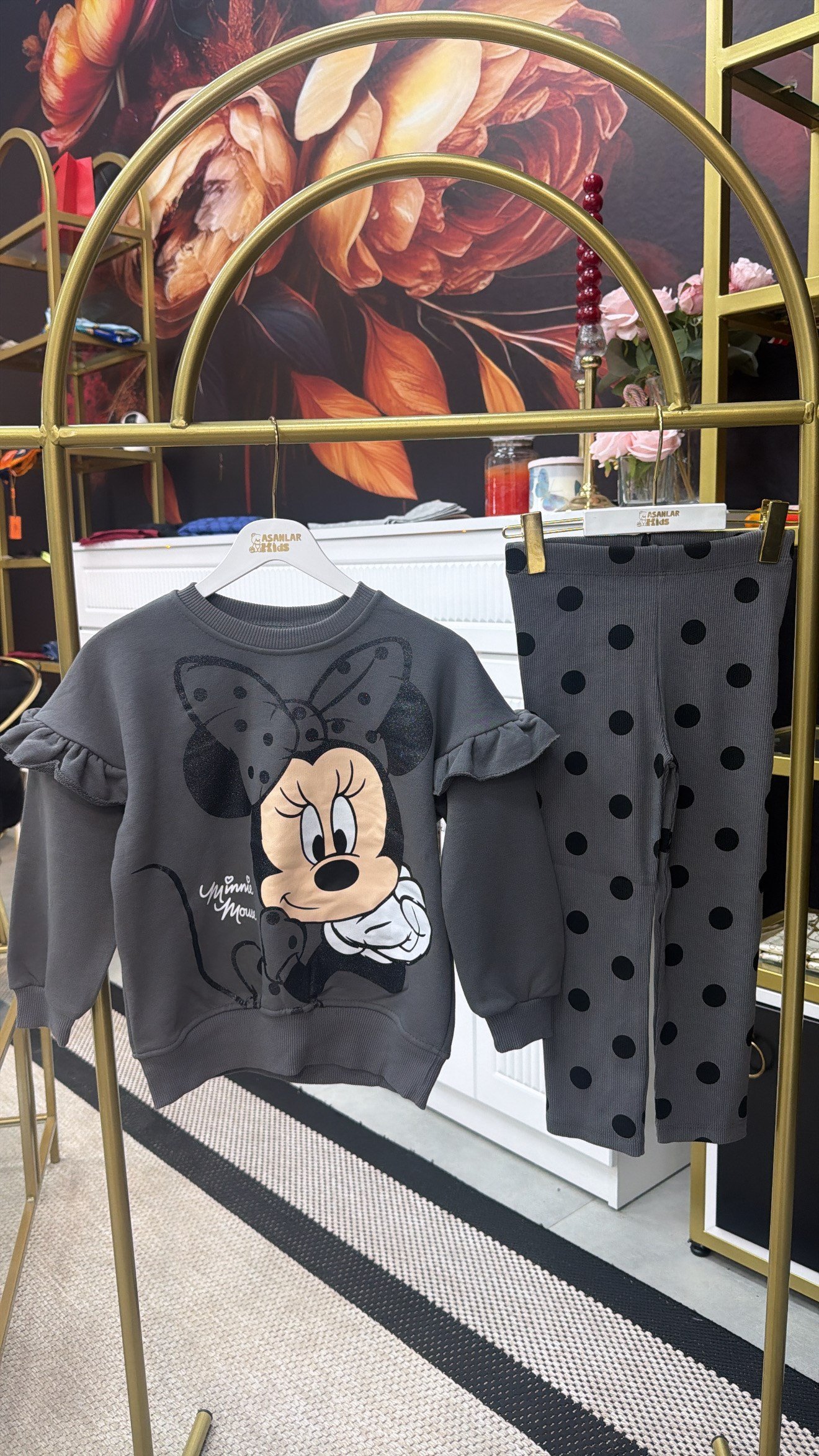 Gri Mickey Taytlı Takım
